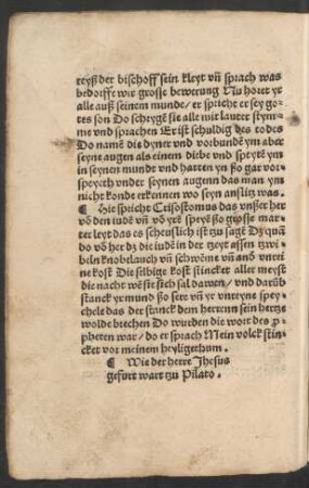 Wie der herre Jhesus gefurt wart tzu Pilato.
