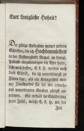 Euer königliche Hoheit!