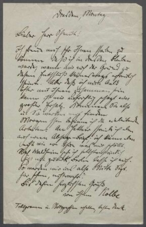 Brief von Georg Kolbe an Hermann Schmitt
