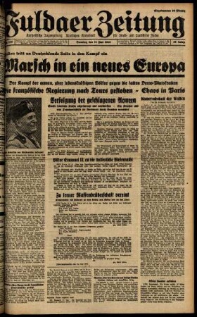 Ausgabe vom Dienstag, den 11. Juni 1940.