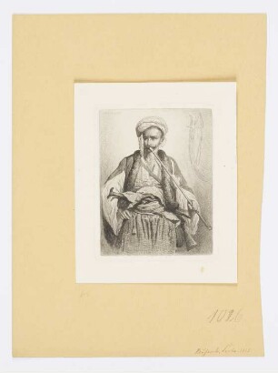 Herr mit Turban und orientalischer Pfeife