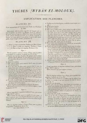 Thèbes (Byban el-Molouko): Explication des planches (77-92)