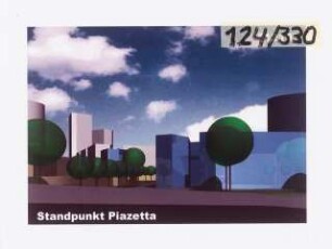 Ein »Garten der Künste« am Kulturforum, Berlin Schinkelwettbewerb 2002: Perspektivische Ansicht (Modellsimulation)