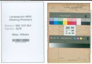 Entnazifizierung Wilhelm Meier , geb. 17.08.1901 (Lehrer)