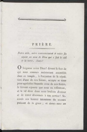Prière