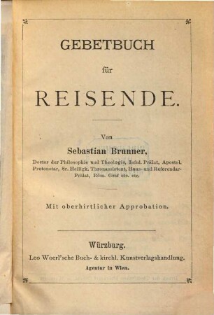 Gebetbuch für Reisende