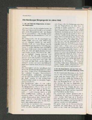 Die Hamburger Bürgergarde im Jahre 1848