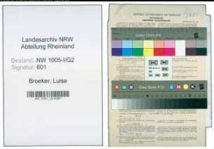 Entnazifizierung Luise Broeker , geb. 22.03.1895 (Kindergartenleiterin)