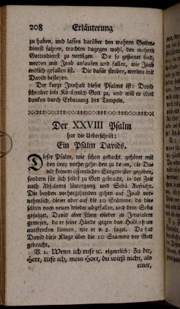 Der XXVIII Psalm [...].
