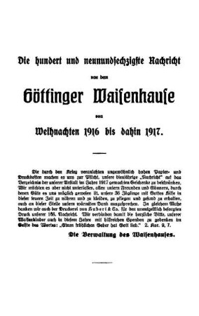 169: Nachricht von dem Göttinger Waisenhause