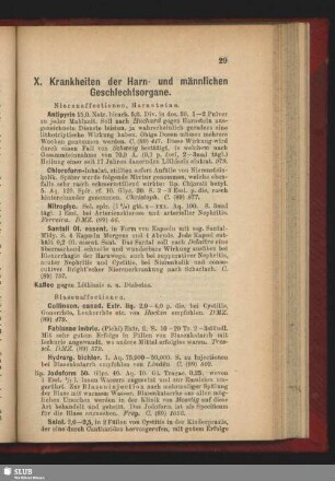 X. Krankheiten der Harn- und männlichen Geschlechtsorgane