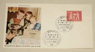 Ersttagsbrief 1963 "Wir danken CRALOG und CARE"