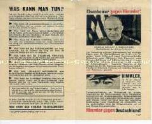 Propagandaflugblatt der Alliierten mit der Aufforderung zur schnellen Beendigung des Krieges