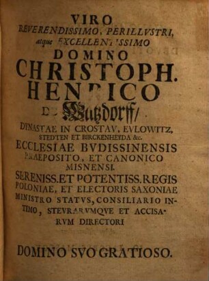 Dissertatio Ivris Pvblici De Originibvs Officiorvm Avlicorvm S. R. I.