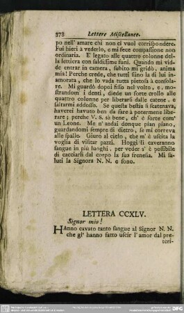 Lettera CCXLV. Signor mio!