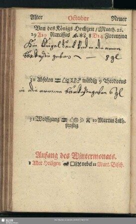 Anfang des Wintermonats