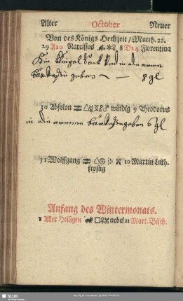 Anfang des Wintermonats
