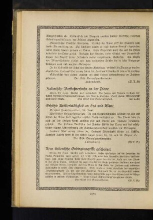 Neue italienische Gebirgsangriffe gescheitert.