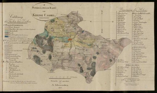 Petrographische Karte vom Kreise Cassel