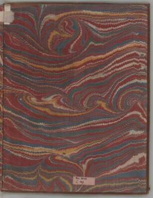 "L' Original Du Libre d' Architecture Du feu Le Duc Ferdinande de Courlande", Buchdeckel, Innenseite : Buchdeckel, Innenseite, Spiegel mit marmoriertem Papier, 1699/1703. Papier. 40,5 x 32 cm.