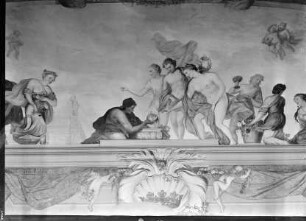 Allegorie auf die Herrschaft Kaiser Leopolds I. — Allegorie von Reichtum und Wohlstand als Folgen der guten Herrschaft