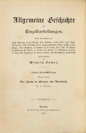 Der Islam im Morgen- und Abendland, 2