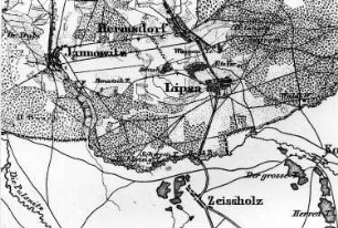 Hermsdorf. Topographische Karte vom Preußischen Staate, Bl. 250 Hoyerswerda, aufgen. 1846, Nachträge 1862
