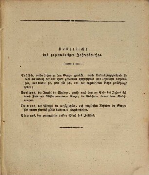 Jahresbericht : bekannt gemacht bei der öffentlichen Preiseaustheilung. 1820