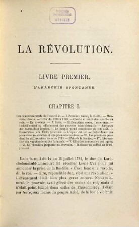 Les origines de la France contemporaine, 2,1