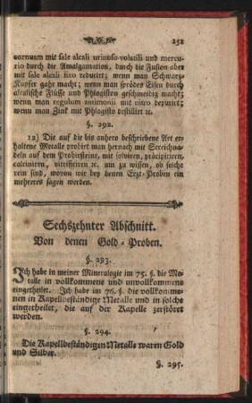Sechszehnter Abschnitt. Von denen Gold-Proben