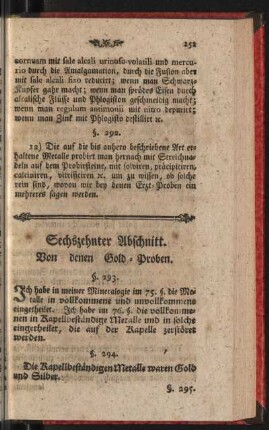 Sechszehnter Abschnitt. Von denen Gold-Proben