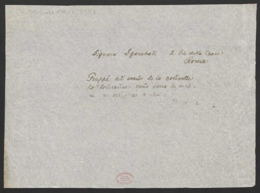 Brief an Constanza Sgambati : 12.1914