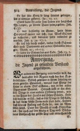 Anweisung, die Jugend zu gesundem Verstand anzuführen.
