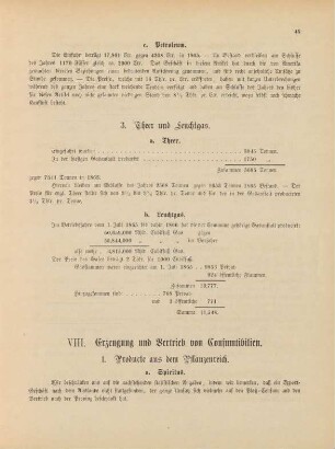 VIII. Erzeugung und Vertrieb von Consumtibilien.