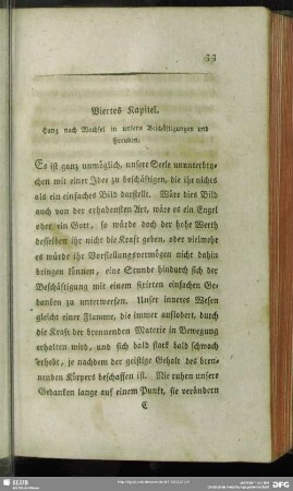 Viertes Kapitel. Hang nach Wechsel in unsern Beschäftigungen und Freuden