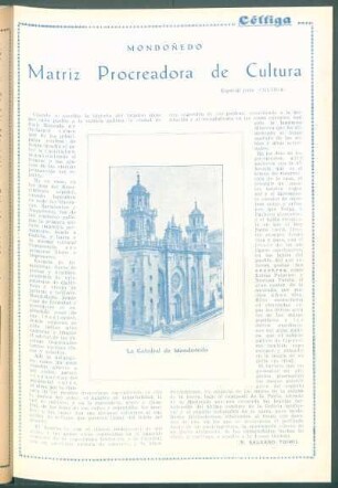 Mondoñedo : Matriz Procreadora de Cultura
