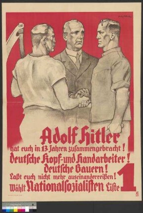 Wahlplakat der NSDAP zur Reichstagswahl am 6.                                         November 1932