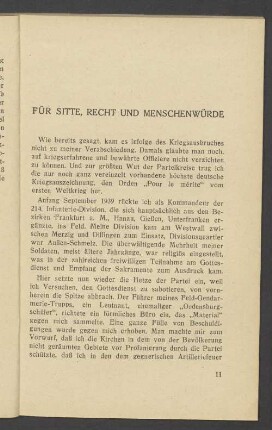 Für Sitte, Recht Und Menschenwürde