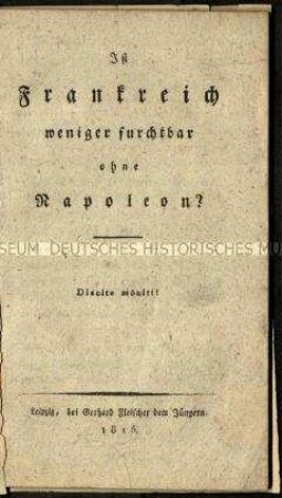 Pamphlet gegen Napoleon