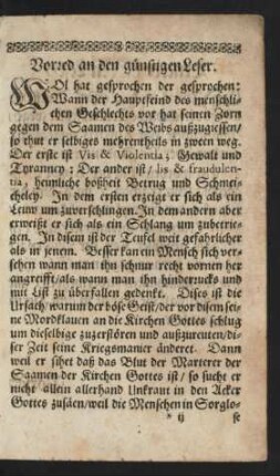Vorred an den günstigen Leser