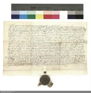 Revers Moritz Burkhards vom Stein zu Sondheim vor der Rhön bezüglich der Belehnung mit einem Hof in Rannungen durch Johann Friedrich [von Schwalbach], Abt von Fulda
