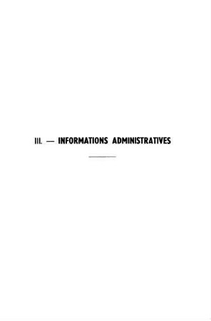 275-289, III. Informations administratives