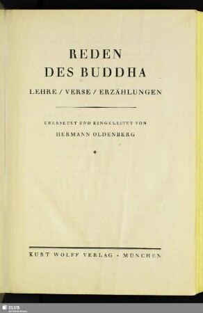 Reden des Buddha : Lehre, Verse, Erzählungen