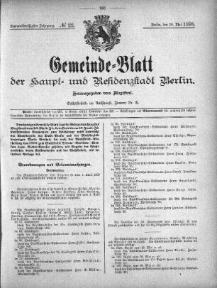 1898,22: No. 22, 29. Mai 1898