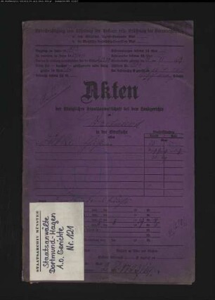 Landfriedensbruch (Plünderungen usw. in Hamm am 3.- 4.7.1919) Lübke, Christine