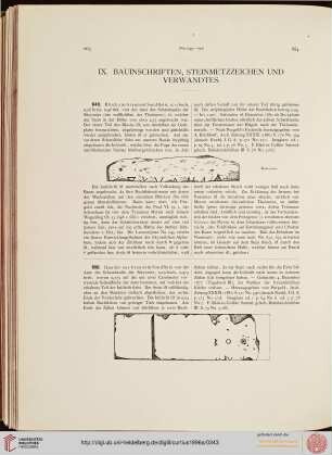 IX. Bauinschriftem (Nr. 649-691)
