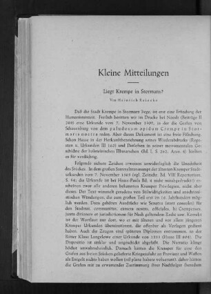Liegt Krempe in Stormarn?
