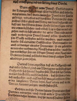 Des keyserlichen Hoffgerichts zu Rottweil Bothen-Tax-Ordnung