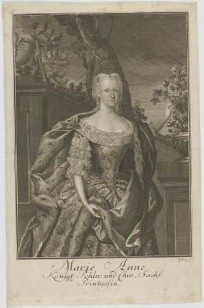 Bildnis der Marie Anne, Königl. Pohln. und Chur-Sachs. Printzessin