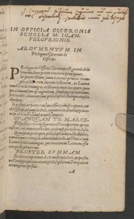 In Officia Ciceronis Scholia M. Ioan. Velcvrionis.
